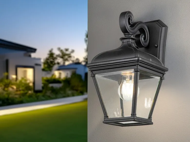 Außenwandleuchte BAYVIEW Landhausstil Hängelaterne, Höhe 33,5cm