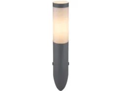 Außenwandleuchte BOSTON aus Edelstahl in Anthrazit & Opal, Höhe 39cm