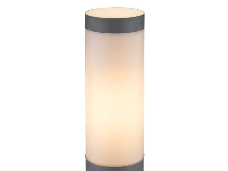 Außenwandleuchte BOSTON aus Edelstahl in Anthrazit & Opal, Höhe 39cm