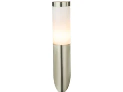 Außenwandleuchte BOSTON aus Edelstahl in Silber, Höhe 39cm