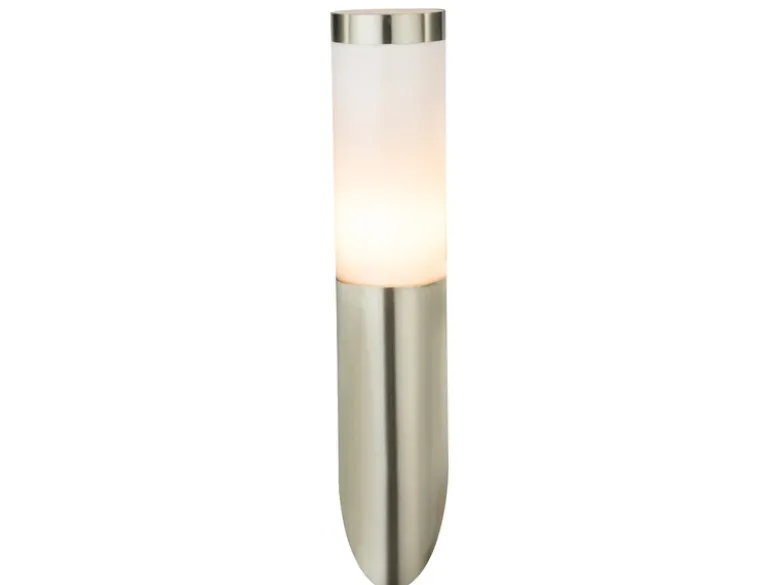 Außenwandleuchte BOSTON aus Edelstahl in Silber, Höhe 39cm