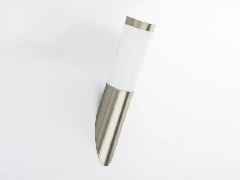 Außenwandleuchte BOSTON aus Edelstahl in Silber, Höhe 39cm