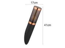 Außenwandleuchte BOSTON aus Edelstahl in Schwarz & Kupfer, Höhe 41cm
