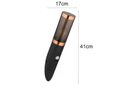 Außenwandleuchte BOSTON in Schwarz & Kupfer mit Bewegungsmelder, Höhe 41cm