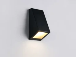 Außenwandleuchte BRAGA Downlight Schwarz für Fassadenbeleuchtung, Höhe 14,5cm