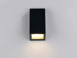 Außenwandleuchte BRAGA Downlight Schwarz für Fassadenbeleuchtung, Höhe 14,5cm