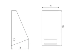 Außenwandleuchte BRAGA Downlight Schwarz für Fassadenbeleuchtung, Höhe 14,5cm
