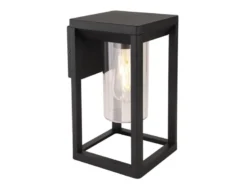 Außenwandleuchte CANDELA Laterne aus Aluminium in Schwarz, Höhe 27cm