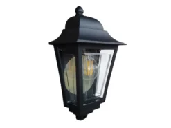 Außenwandleuchte DECO-LANE Höhe 32,5cm Halbschale mit reflektierender Rückwand