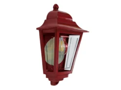 Außenwandleuchte DECO-LANE Höhe 32,5cm Halbschale mit reflektierender Rückwand