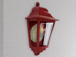 Außenwandleuchte DECO-LANE Höhe 32,5cm Halbschale mit reflektierender Rückwand