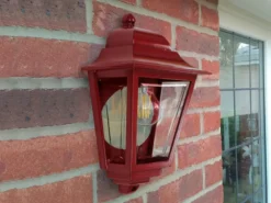 Außenwandleuchte DECO-LANE Höhe 32,5cm Halbschale mit reflektierender Rückwand