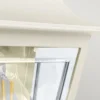 Außenwandleuchte DECO-LANE Höhe 32,5cm Halbschale mit reflektierender Rückwand