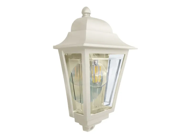 Außenwandleuchte DECO-LANE Höhe 32,5cm Halbschale mit reflektierender Rückwand