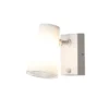 Außenwandleuchte Downlight FANO Weiß mit Bewegungssensor, Höhe 21,5cm IP54 E27