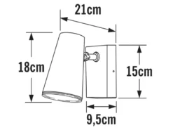 Außenwandleuchte Downlight FANO Weiß mit Bewegungssensor, Höhe 21,5cm IP54 E27
