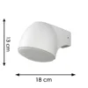 Außenwandleuchte Downlight FERRERA Alu weiß, mit High Power LED, Höhe 13cm