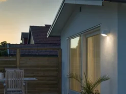 Außenwandleuchte Downlight FERRERA Alu weiß, mit High Power LED, Höhe 13cm