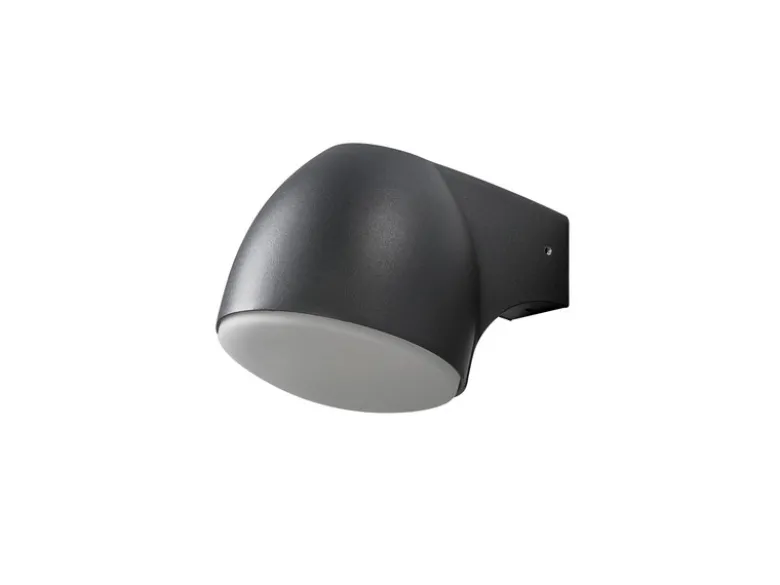 Außenwandleuchte Downlight FERRERA Alu schwarz, mit High Power LED, Höhe 13cm