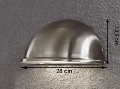 Außenwandleuchte Downlight TORINO in Edelstahl, 28 x 13,5 cm, Hausbeleuchtung