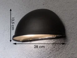 Außenwandleuchte Downlight TORINO schwarz, 28 x 13,5 cm, Hausbeleuchtung