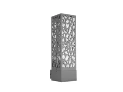 Außenwandleuchte eckig aus Edelstahl in Anthrazit mit E27 LED, Höhe 36cm