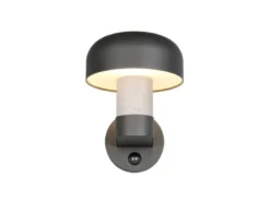 Außenwandleuchte FRASER Betonoptik mit Bewegungsmelder, H: 24cm
