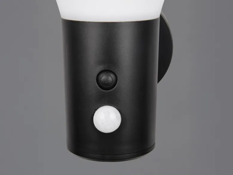 Außenwandleuchte GORDA mit Solar und Strom, Hybrid mit Bewegungsmelder Höhe 19cm