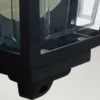 Außenwandleuchte Höhe 32,5cm Halbschale Schwarz mit reflektierender Rückwand