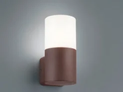 Außenwandleuchte HOOSIC aus Aluminium in Rostoptik E27, Höhe 17,5cm