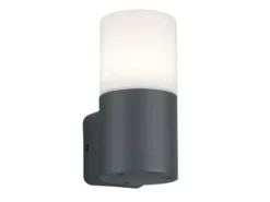 Außenwandleuchte HOOSIC aus Aluminium in Anthrazit E27, Höhe 17,5cm