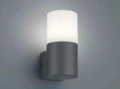 Außenwandleuchte HOOSIC aus Aluminium in Anthrazit E27, Höhe 17,5cm
