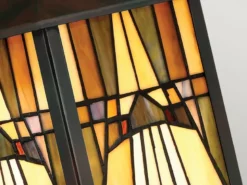 Außenwandleuchte INGLENOOK Laterne im Tiffany Design, Höhe 31cm