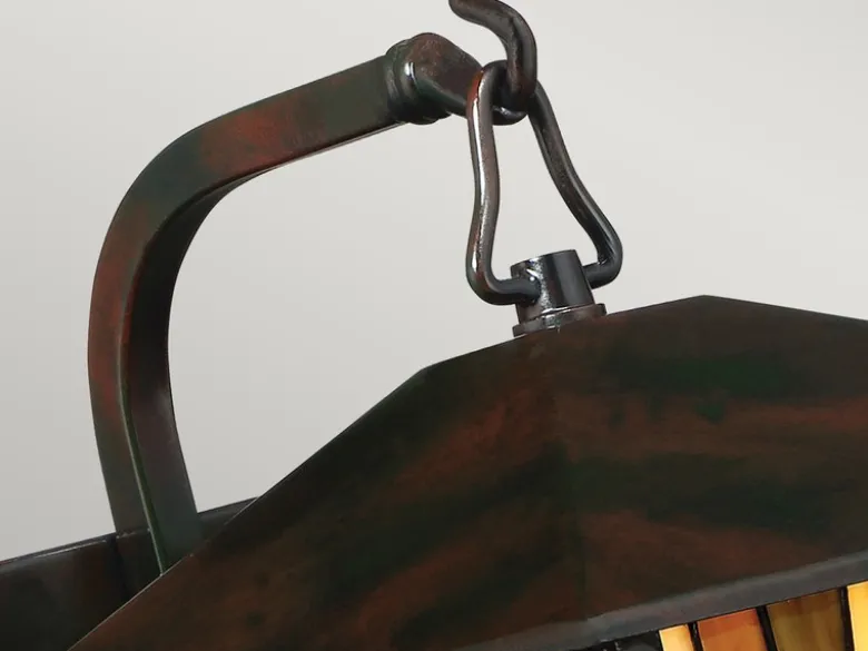 Außenwandleuchte INGLENOOK Laterne im Tiffany Design, Höhe 31cm