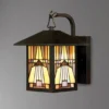Außenwandleuchte INGLENOOK Laterne im Tiffany Design, Höhe 29cm