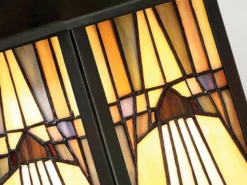 Außenwandleuchte INGLENOOK Laterne im Tiffany Design, Höhe 29cm