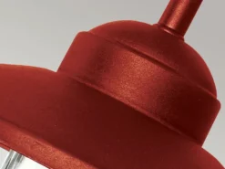 Außenwandleuchte KLAMPENBORG aus Edelstahl Rot, Ausladung 42cm