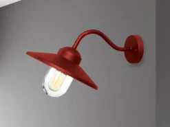 Außenwandleuchte KLAMPENBORG aus Edelstahl Rot, Ausladung 42cm