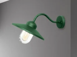 Außenwandleuchte KLAMPENBORG aus Edelstahl Grün, Ausladung 42cm