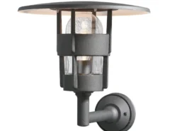 Außenwandleuchte / Laterne FREJA, Alu schwarz, Hausbeleuchtung modern