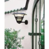 Außenwandleuchte / Laterne GEMINI, Alu schwarz, Opalglas, Hausbeleuchtung modern