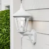 Außenwandleuchte LED Laterne stehend Aluminium Weiß, Höhe 51cm