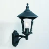 Außenwandleuchte LED Laterne stehend Aluminium Schwarz, Höhe 51cm