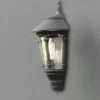 Außenwandleuchte LED Laterne Halbschale Aluminium Schwarz, Höhe 44cm