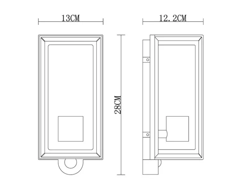 Außenwandleuchte LOGANA Laterne aus Aluminium in Weiß, Höhe 25cm
