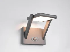 Außenwandleuchte MALAWI mit Solar und Strom, Hybrid mit Bewegungsmelder