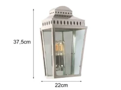 Außenwandleuchte MANSION HOUSE im Landhausstil, Silber Höhe 37,5cm