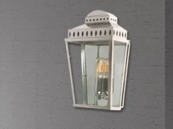 Außenwandleuchte MANSION HOUSE im Landhausstil, Silber Höhe 37,5cm