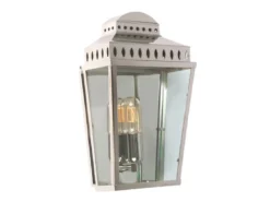 Außenwandleuchte MANSION HOUSE im Landhausstil, Silber Höhe 37,5cm