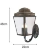 Außenwandleuchte MANSION HOUSE im Landhausstil, Altmessing Höhe 48cm